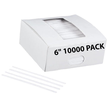 Plastic Twist Ties White 6 inch 10000 Pack